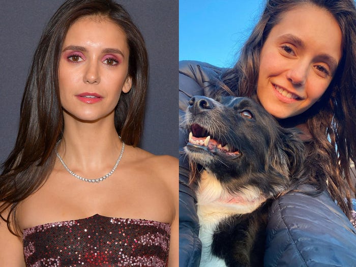 Ma cà rồng Nina Dobrev đăng tải bức ảnh không trang điểm, chụp cùng chú cún cưng