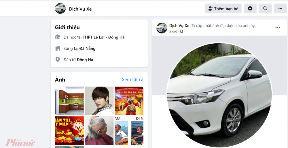 Sau khi lừa đảo xong, đối tượng đổi avatar và tên Facebook