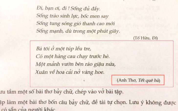 16 năm qua, NXB Giáo dục Việt Nam vẫn để tên nữ sĩ Anh Thơ là tác giả của tác phẩm do nhà thơ Đoàn Văn Cừ sáng tác