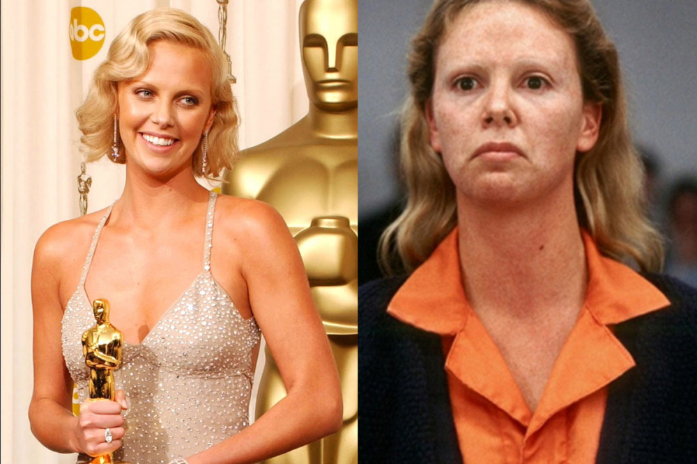 Charlize Theron trong phim Monster và thời khắc nhận tượng Oscar.