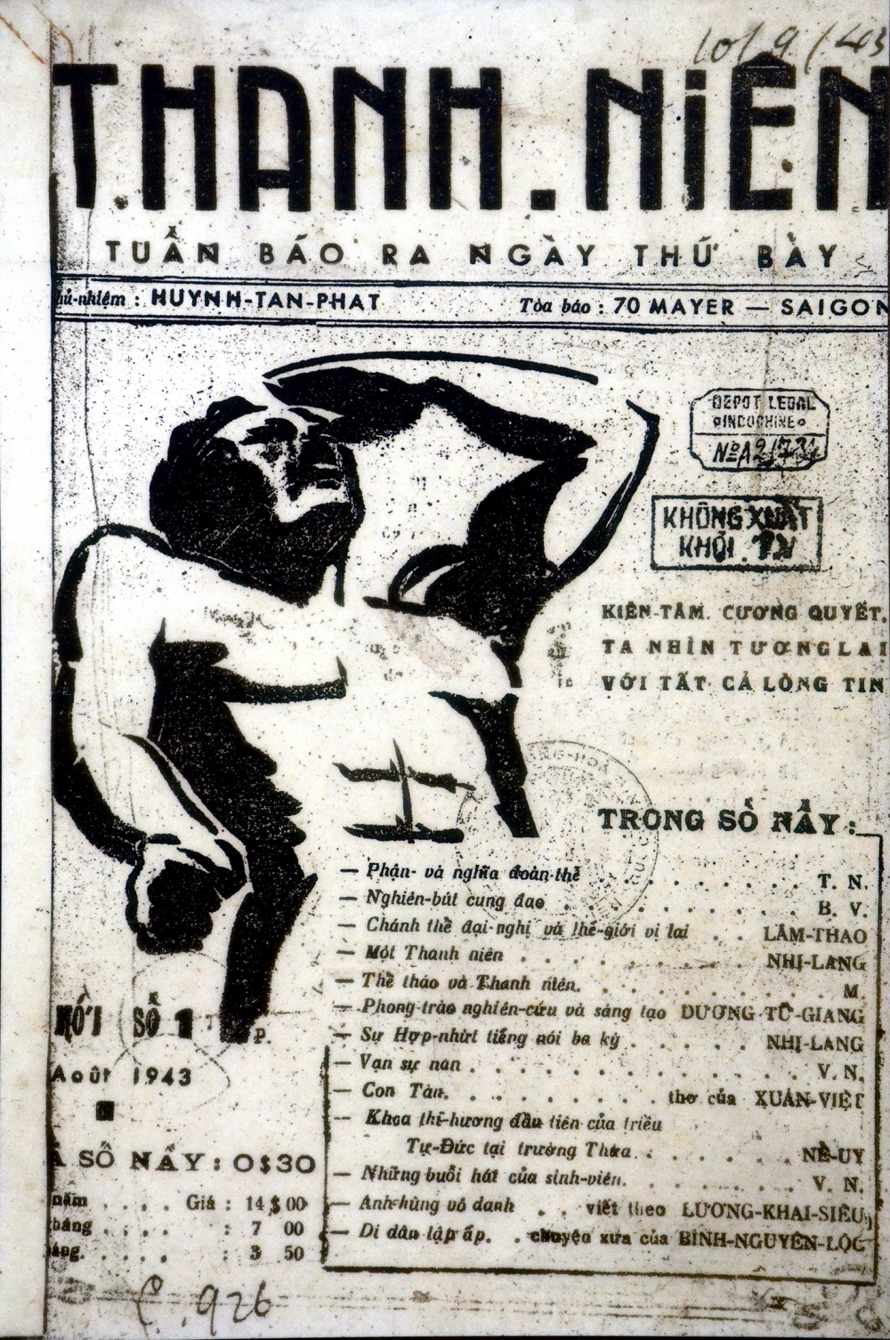 Tờ báo Thanh Niên do ông Huỳnh Tấn Phát làm chủ bút những năm trước 1945