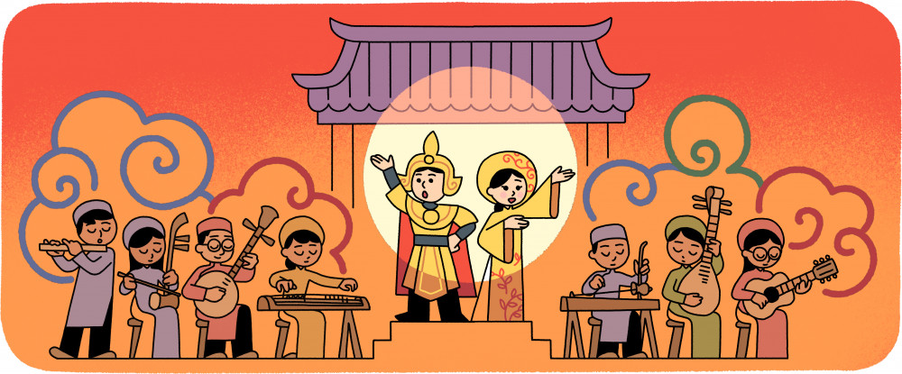 Google Doodles vinh danh ngày giỗ Tổ sân khấu của Việt Nam