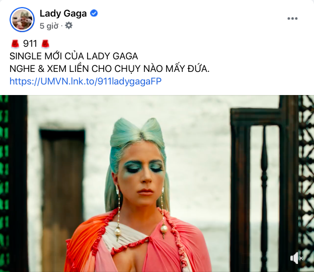 Dòng trạng thái trên fanpage của Lady Gaga khiến khán giả Việt Nam hoang mang