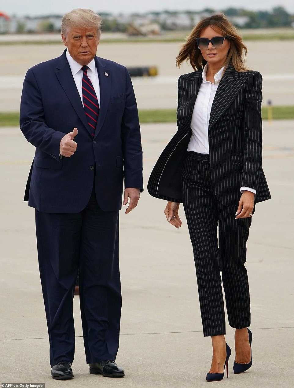 Bà Melania Trump mang đến một hình ảnh người phụ nữ năng động, chỉn chu, và hiện đại - Ảnh: AFP/Getty Images