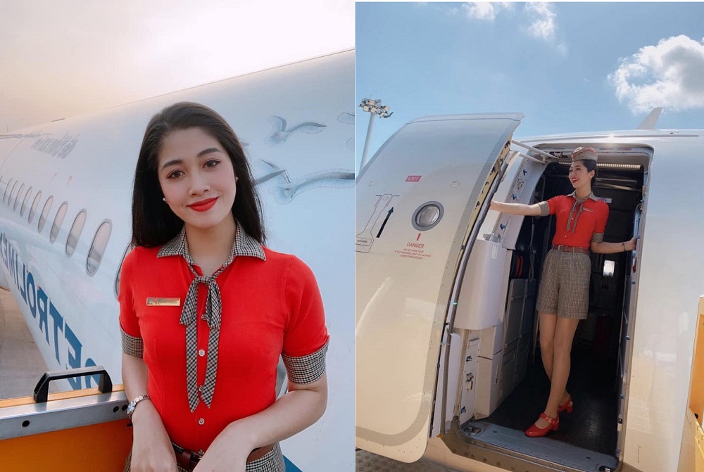 Đặng Vân Ly là tiếp viên hàng không tại Hãng hàng không Vietjet từ tháng 5/2019. Ảnh: Facebook nhân vật