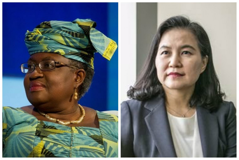 Bà Ngozi Okonjo-Iweala và bà Yoo Myung-hee hai ứng viên tranh cử chức Tổng Giám đốc WTO trong vòng cuối cùng.