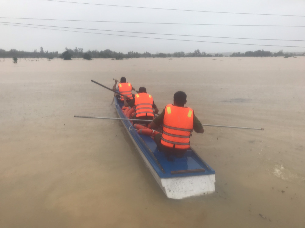 Hiện tại mực nước lũ các sông ở  Thừa Thiên - Huế đang rất cao trong đó sông Bồ đã vượt mức báo động 3