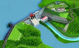 Bản vẽ mô hình Nhà máy thủy điện Rào Trăng 3 nằm trên sông Rào Trăng 