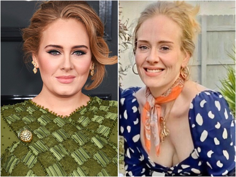 Gương mặt của Adele sau khi giảm 45kg.