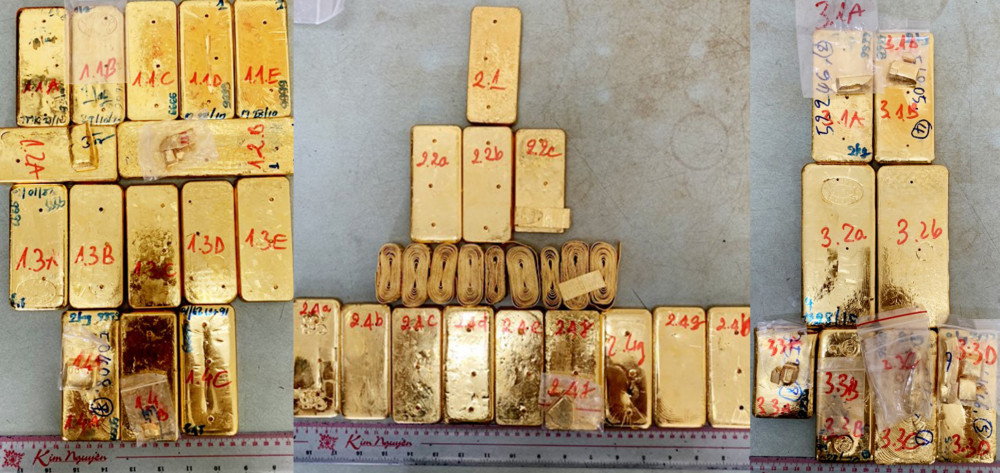 Hơn 50 kg vàng được cơ quan giám định là vàng 9999 không lẫn tạp chất