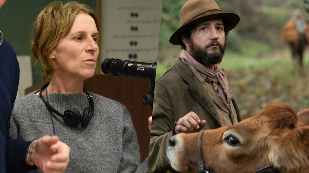 Đạo diễn Kelly Reichardt (trái) và hình ảnh trong phim First Cow.