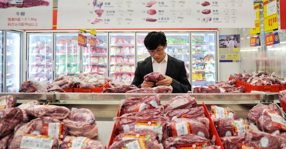 Trung Quốc là nước nhập khẩu thịt bò hàng đầu thế giới, với nguồn cung cấp tập trung tại Nam Mỹ.