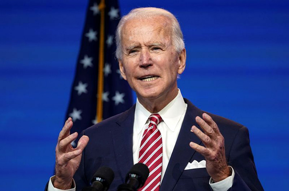 Ông Joe Biden phát biểu về nền kinh tế Hoa Kỳ sau cuộc họp ngắn với các cố vấn kinh tế ở Wilmington, Delaware - Ảnh: Reuters