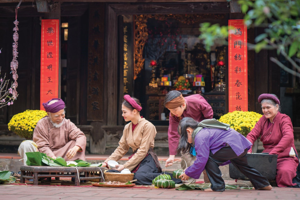 Truyền thống Á Đông luôn bảo tồn nguyên vẹn những gia đình “tam đại đồng đường”. Ảnh: Sunshine Group cung cấp