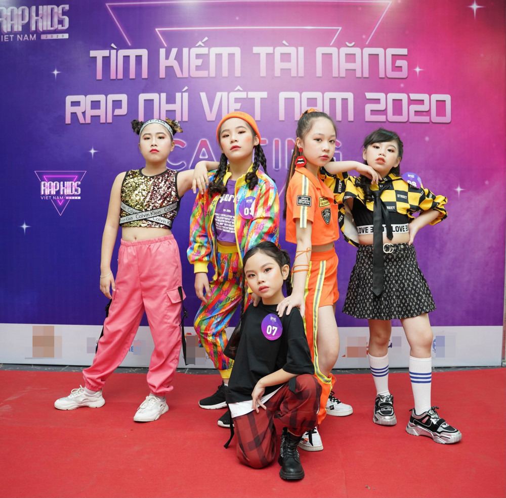 Nhóm thí sinh của chương trình Rap nhí Việt Nam