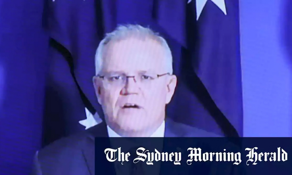 Thủ tướng Scott Morrison lên án nội dung Twitter chống Úc của chính phủ Trung Quốc - Ảnh: SMH