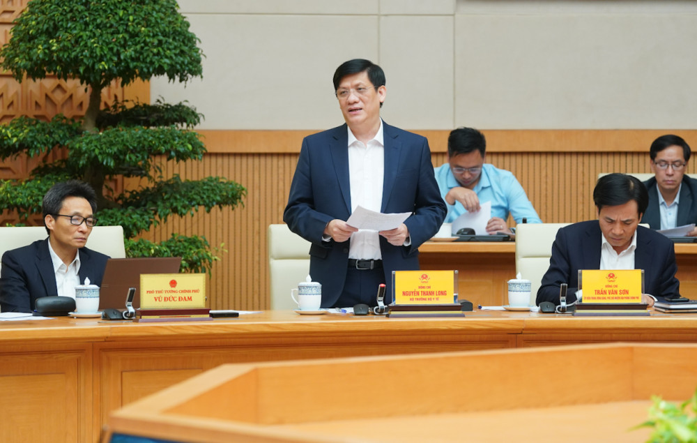 Bộ trưởng Bộ Y tế Nguyễn Thanh Long thông tin về 2 ca lây nhiễm mới trong cộng đồng tại TP Hồ Chí Minh