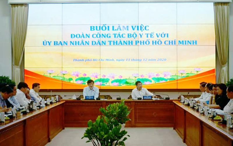 Buổi làm việc của Bộ trưởng Bộ Y tế với UBND TPHCM sáng 11/12/2020