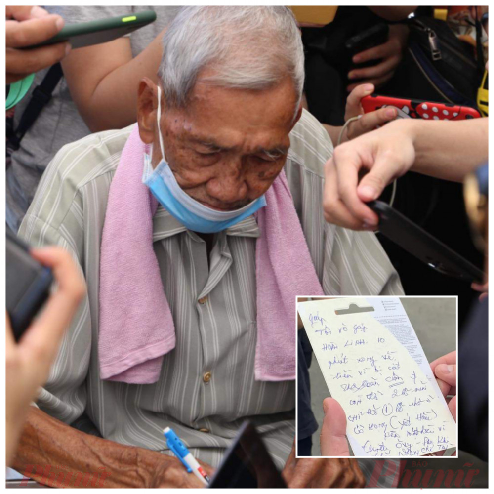 Trong hàng ngàn người hâm mộ đổ về nhà tang lễ để tiễn đưa nghệ sĩ Chí Tài, một cụ ông ngồi xe lăn khiến mọi người cảm động khi chỉ xin 10 phút để được nhìn mặt nghệ sĩ mình yêu quý lần sau cùng. Vì mới phẫu thuật điều trị thanh quản, nên ông không nói được đành gửi gắm những tình cảm qua lá thư tay.