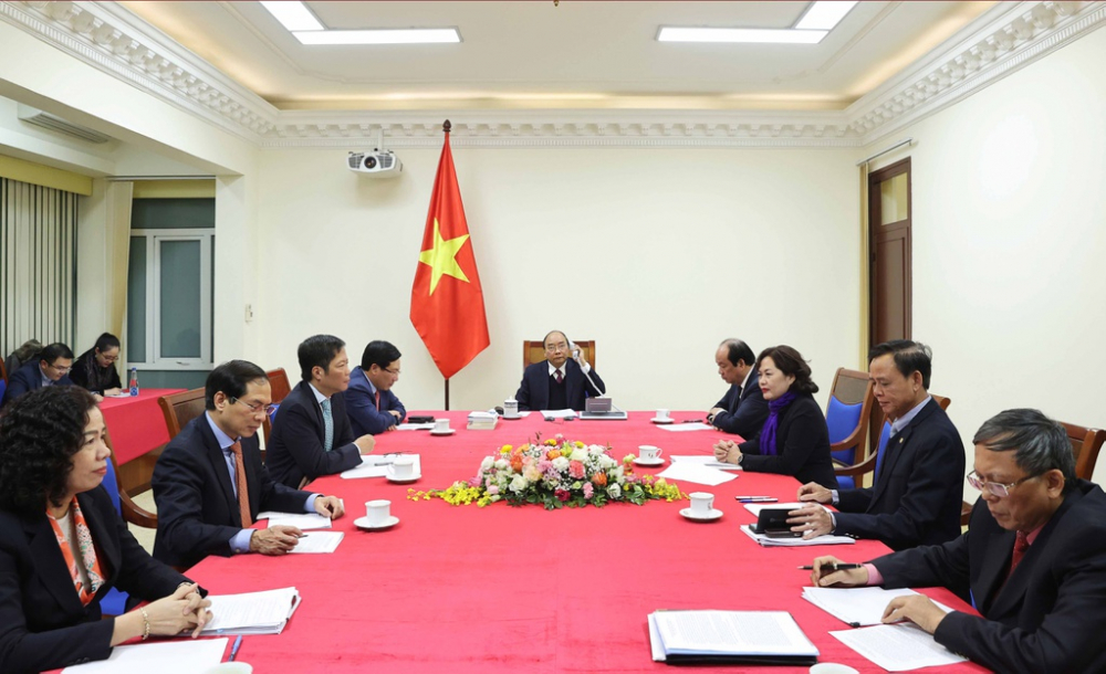 Thủ tướng Nguyễn Xuân Phúc khẳng định Việt Nam sẽ tiếp tục hợp tác với đối tác Mỹ, duy trì quan hệ thương mại ổn định, bền vững, cùng có lợi - Ảnh: VGP