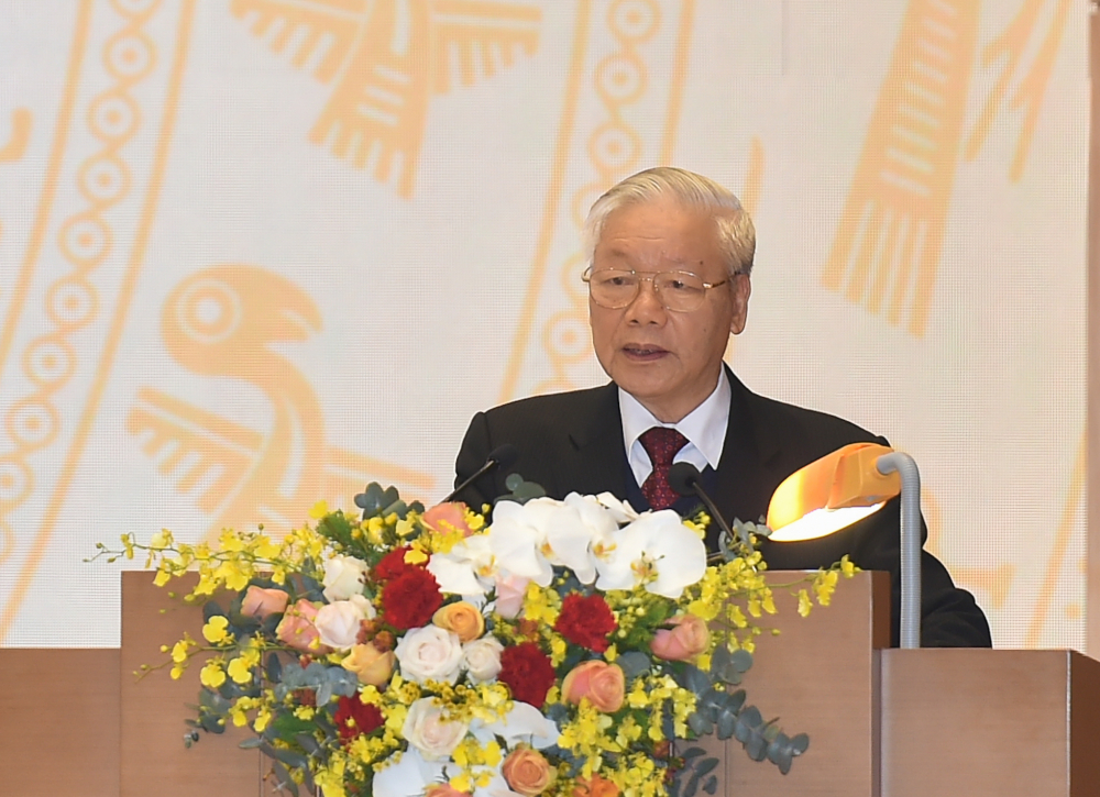 Tổng Bí thư, Chủ tịch nước Nguyễn Phú Trọng đã chia sẻ những tâm sự chân thành với đội ngũ cán bộ, đảng viên dự Hội nghị.