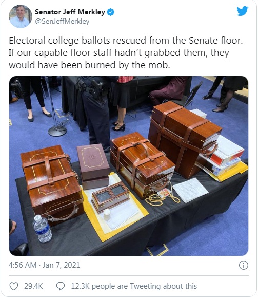 Thượng nghị sĩ Jeff Merkley cho biết các kết quả xác nhận phiếu bầu đã an toàn