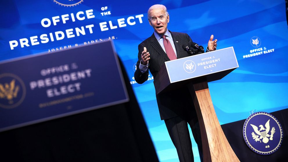 Tổng thống đắc cử Joe Biden hôm 8/1 công bố các ứng viên trong nội các lập thành nhóm kinh tế của ông, bao gồm các Bộ trưởng Thương mại và Lao động - Ảnh: Getty Images