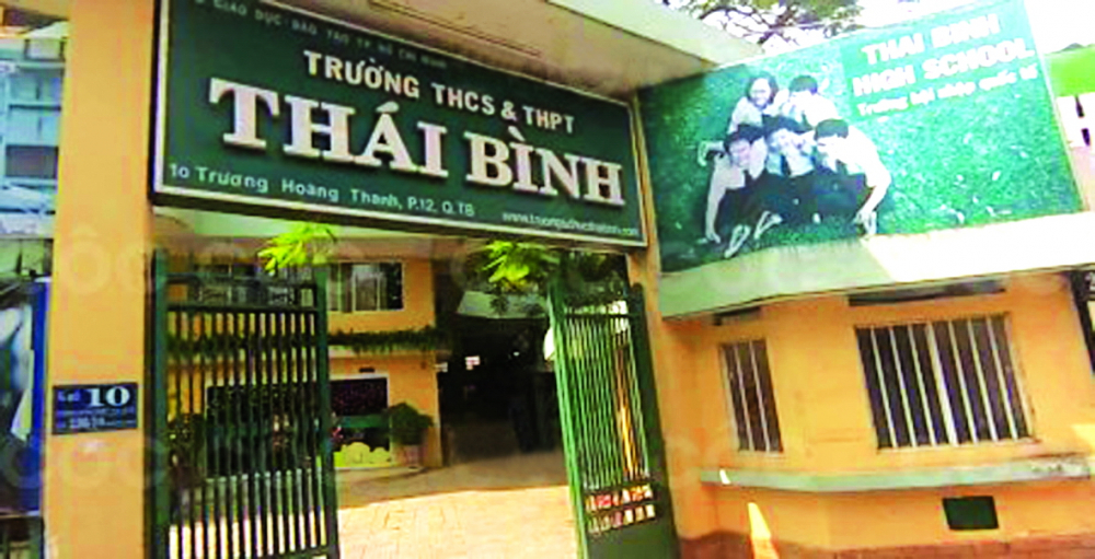 Cơ sở chính của trường THCS và THPT Thái Bình khá khiêm tốn so với những khu “vườn trường” thênh thang, xanh mát