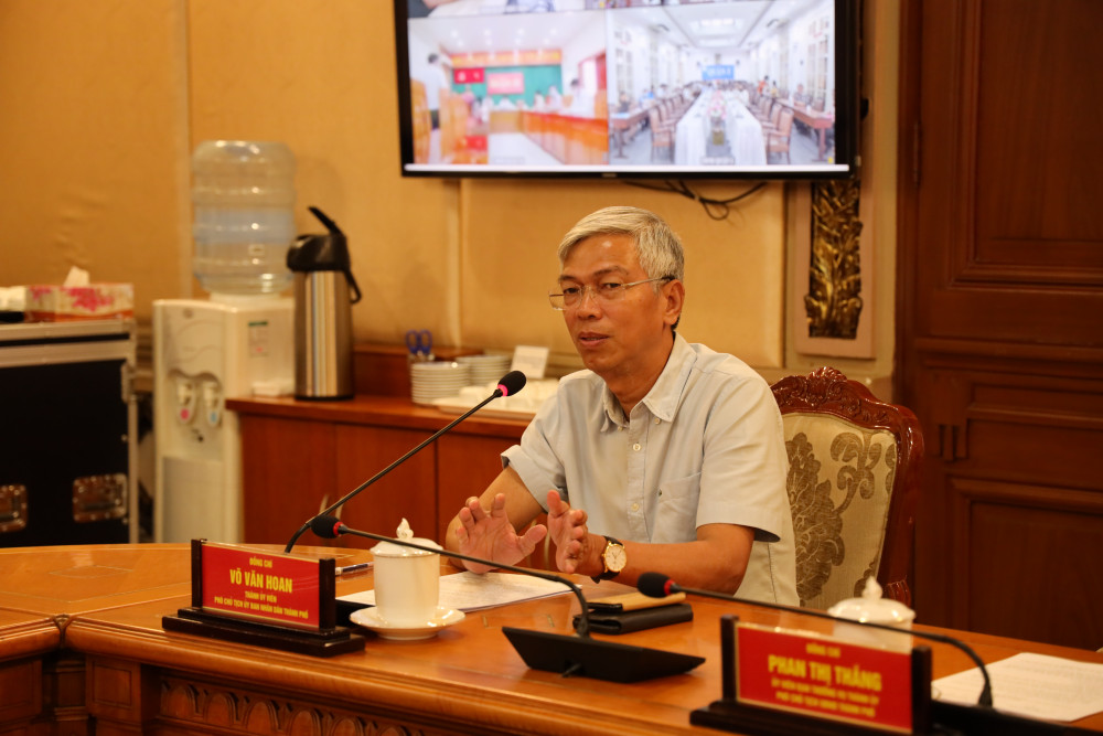 Ông Võ Văn Hoan - Phó Chủ tịch UBND TPHCM trong cuộc họp của Ban chỉ đạo phòng chống COVID-19 TPHCM ngày 28/1/2021. Ảnh: TTBC