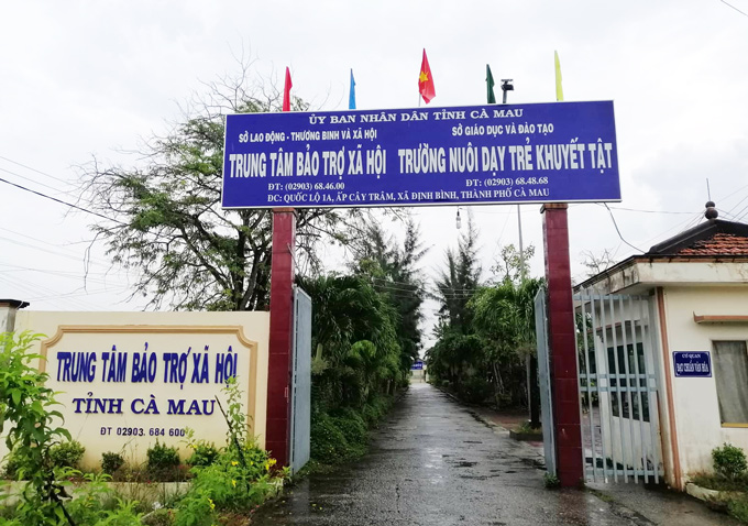 Trung tâm bảo trợ xã hội tỉnh Cà Mau.