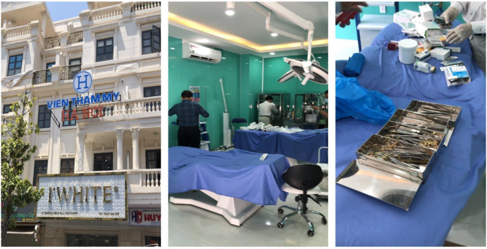 Cơ sở dịch vụ thẩm mỹ “Viện thẩm mỹ Hà Nội” ở Gò Vấp phẫu thuật thẩm mỹ không phép - Ảnh: Sở Y tế cung cấp