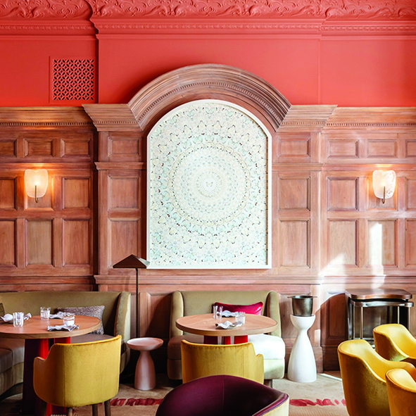 Một góc nhỏ nhà hàng Hélène Darroze  ở khách sạn The Connaught, London, Anh Ảnh: THE CONNAUGHT