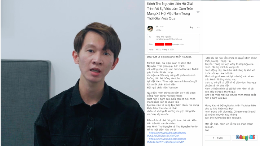 Người quản lý thay mặt Thơ Nguyễn gửi lời xin lỗi mọi người
