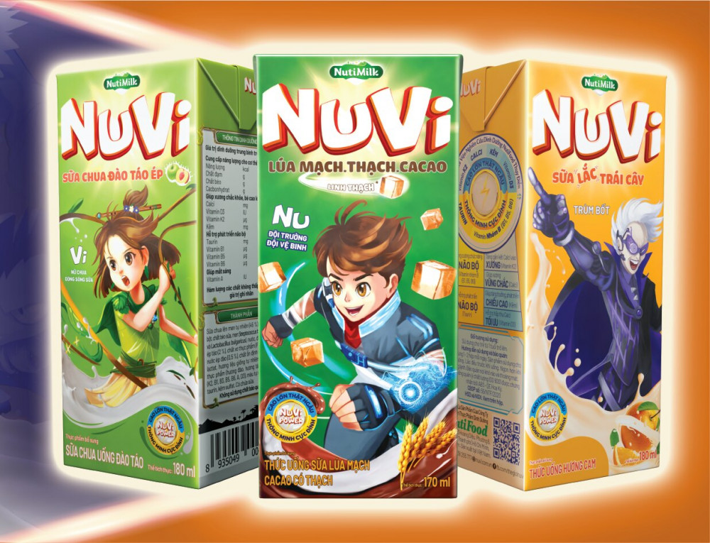Mỗi hộp sữa NuVi giúp bổ sung đầy đủ chất dinh dưỡng và nguồn năng lượng để trẻ hăng say học tập, vui chơi và không ngừng sáng tạo