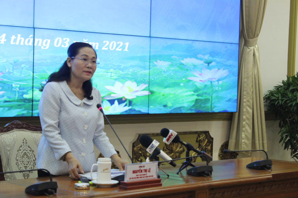 Chủ tịch HĐND TPHCM Nguyễn Thị Lệ đề nghị việc tổ chức hội nghị cử tri nơi cư trú được tập trung quan tâm đúng tiến độ, công bằng, chất lượng.