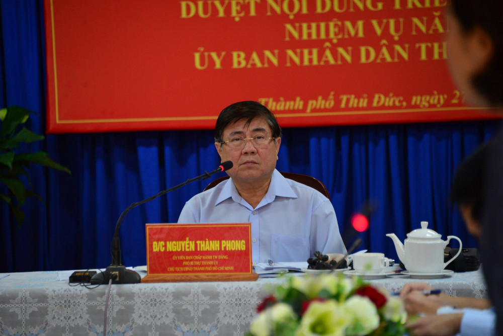 Chủ tịch UBND TPHCM Nguyễn Thành Phong cho rằng TP Thủ Đức cần nỗ lực trong thu ngân sách năm 2021