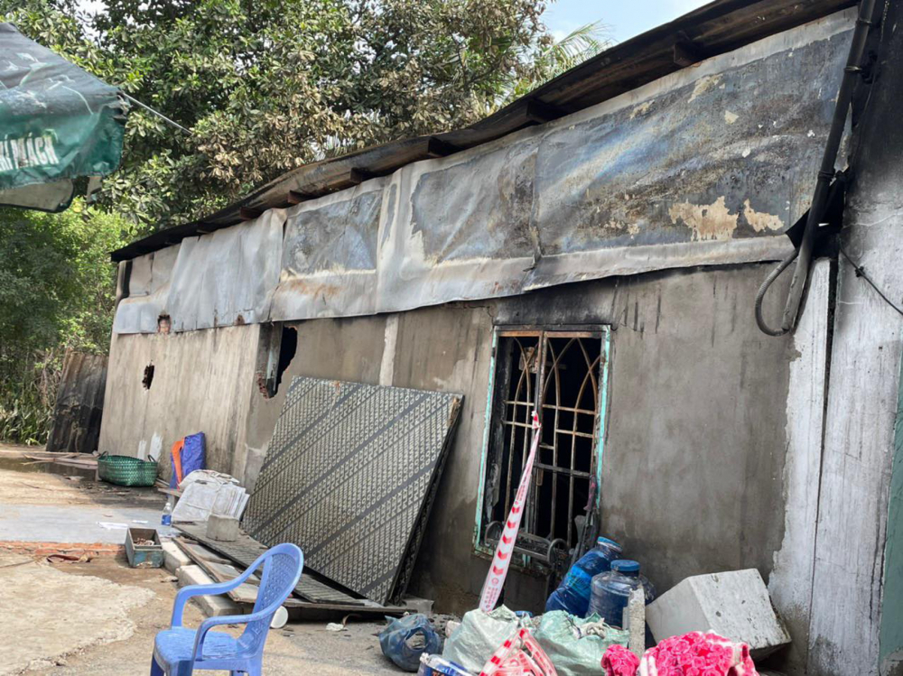 Hiện trường vụ cháy ở P.Cát Lái, TP.Thủ Đức khiến sáu người trong một gia đình tử vong