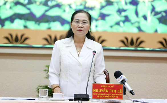 Bà Nguyễn Thị Lệ - Phó bí thư Thành ủy, Chủ tịch HĐND TPHCM, Chủ tịch Ủy ban Bầu cử TPHCM 