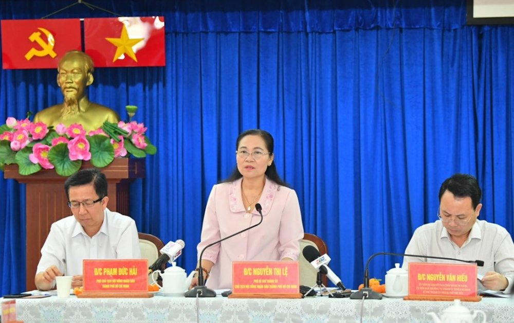 Chủ tịch HĐND TPHCM Nguyễn Thị Lệ lưu ý TP. Thủ Đức cần nắm chắc danh sách cử tri và đảm bảo tiến độ công tác bầu cử.