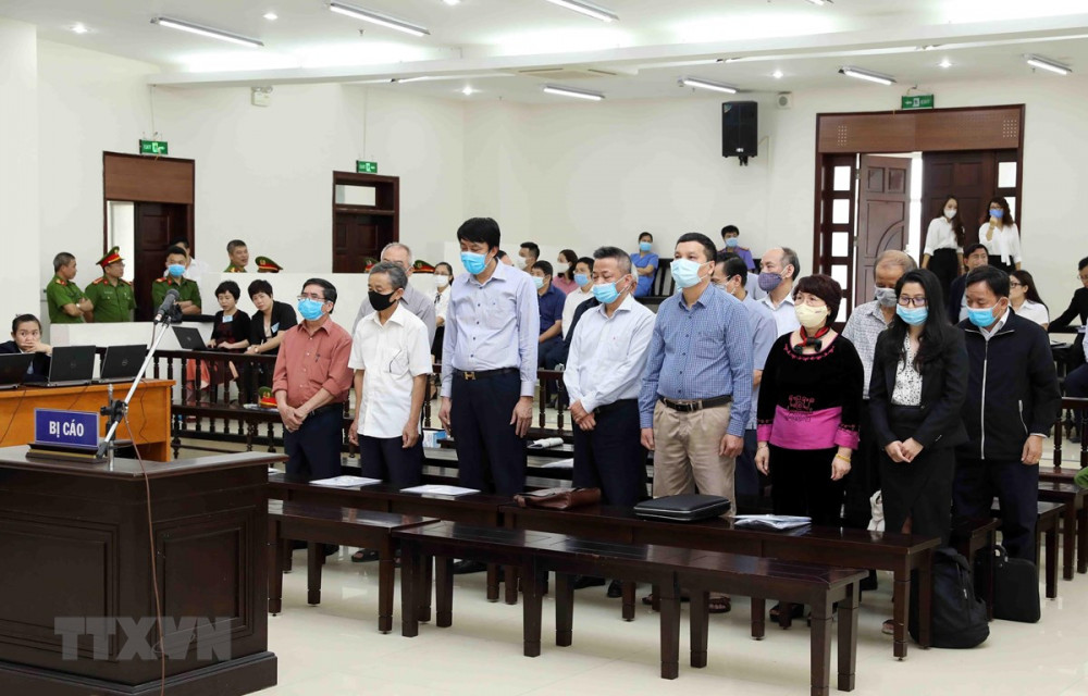 Các bị cáo trong đại án gang thép Thái Nguyên tại tòa