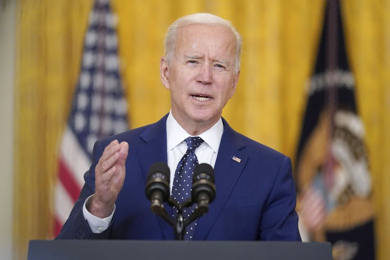 Tổng thống Joe Biden phát biểu tại Nhà trắng, ngày 15/4.