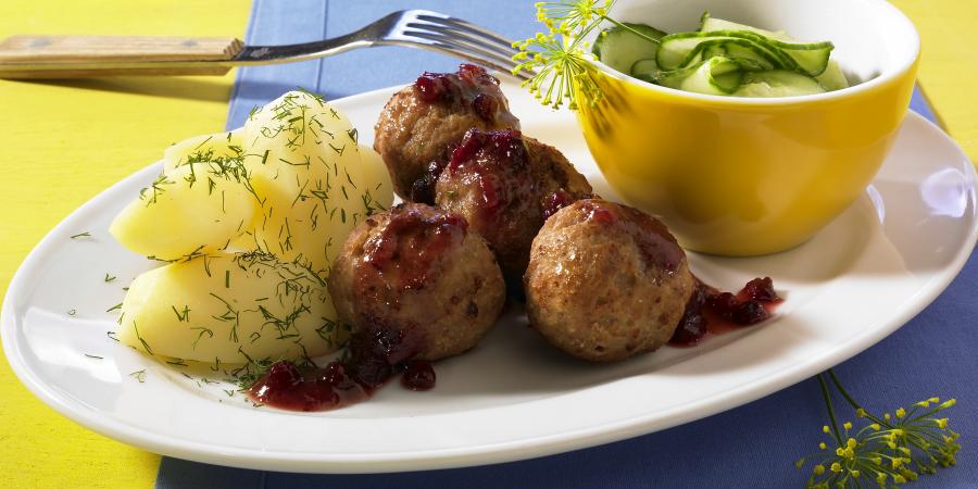 Thịt viên Köttbullar - Ảnh: hejsweden