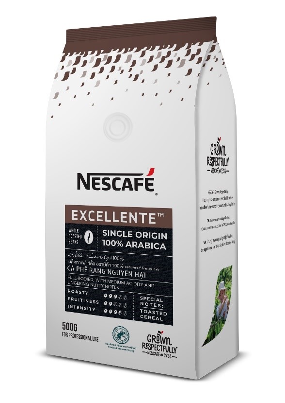 Sản phẩm NESCAFÉ Excellente 100% Arabica được cấp chứng nhận tiêu chuẩn nông nghiệp bền vững Rainforest Alliance