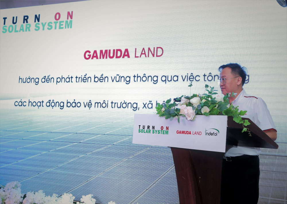 Ông Angus Liew - Tổng giám đốc Gamuda Land (HCMC) phát biểu tại lễ kích hoạt. Ảnh: Gamuda Land