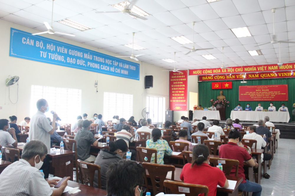 Hội nghị tiếp xúc cử tri 4 phường Trường Thạnh, Long Trường, Long Phước và Phú Hữu của tổ ứng viên đơn vị bầu cử số 2 - TP. Thủ Đức