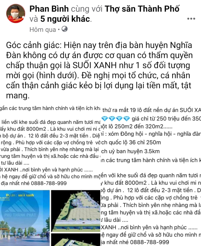 Lãnh đạo huyện Nghĩa Đàn lên Facebook cảnh báo để tránh người dân bị lừa