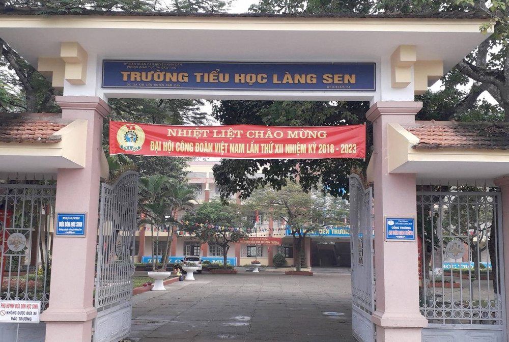 Trường tiểu học Làng Sen - nơi xảy ra sự việc