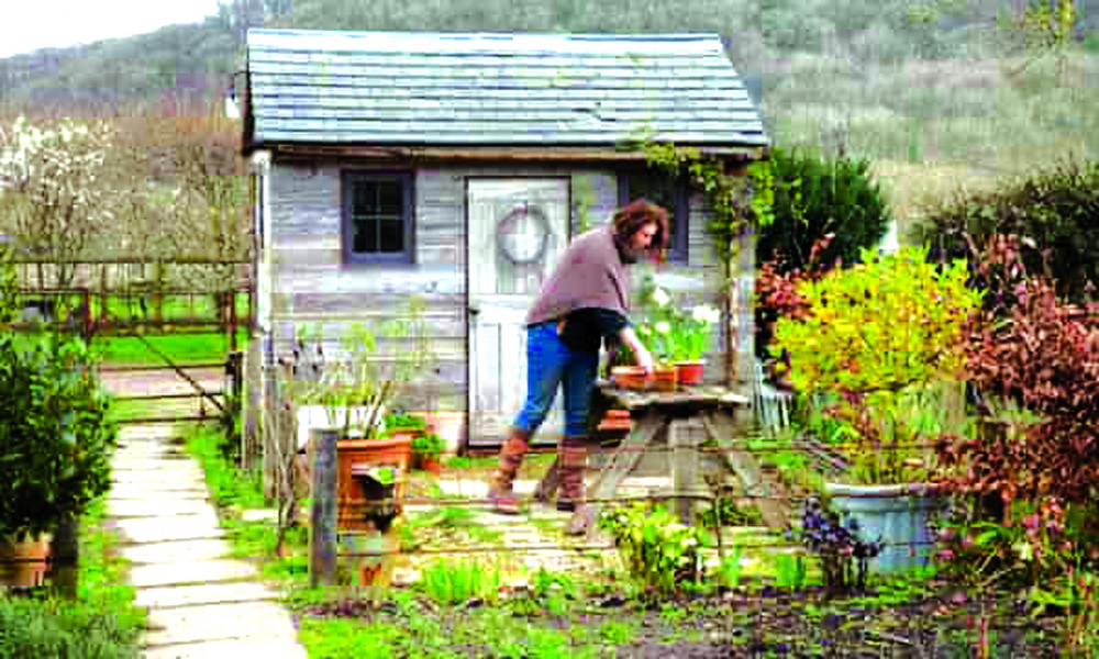 Grace Alexander chăm sóc khu vườn nhỏ của mình - Ảnh: Karen Robinson/The Observer