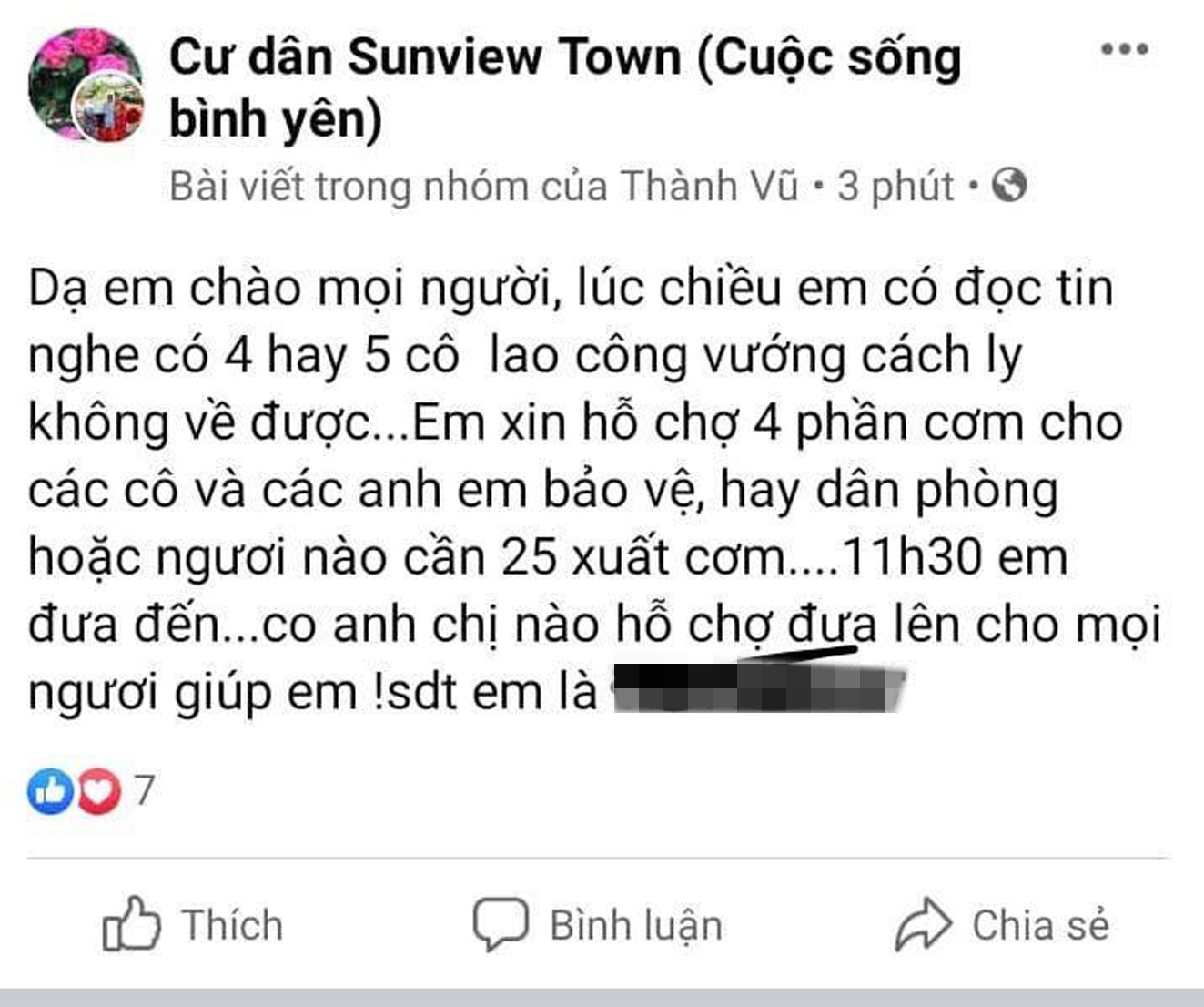 Những dòng tin nhắn như thế này đã tiếp thêm sức mạnh cho người dân trong khu cách ly và cho thấy mỗi người dân thật sự là một chiến sĩ trên mặt trận phòng, chống dịch