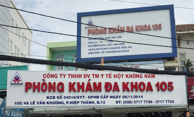 Công ty TNHH Dịch vụ Y tế 105 tại địa chỉ 105/4A Lê Văn Khương, phường Hiệp Thành, quận 12, ảnh internet